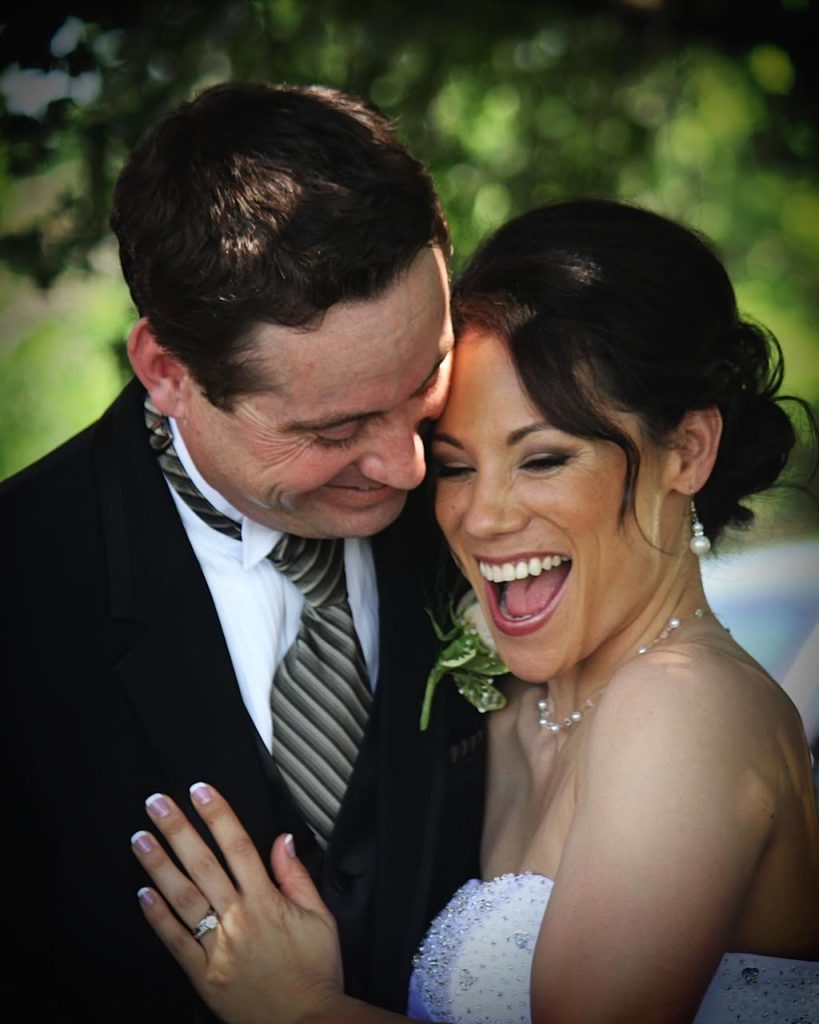 rustic wedding bride and groom