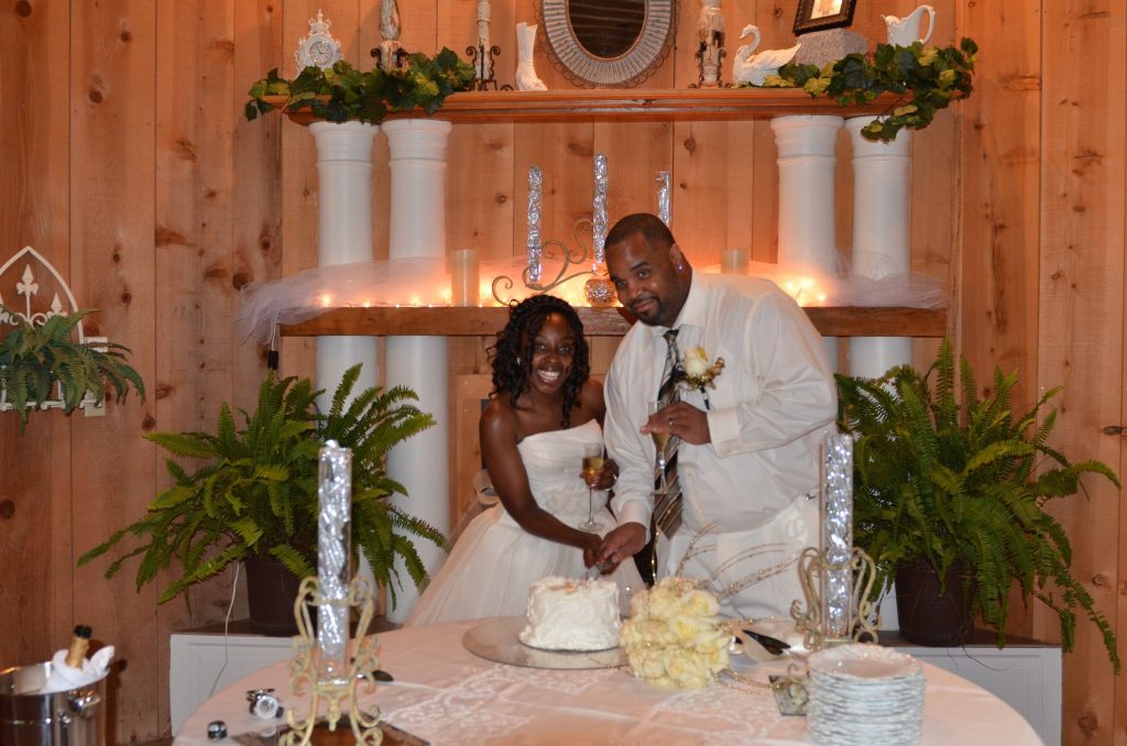 rustic wedding bride and groom