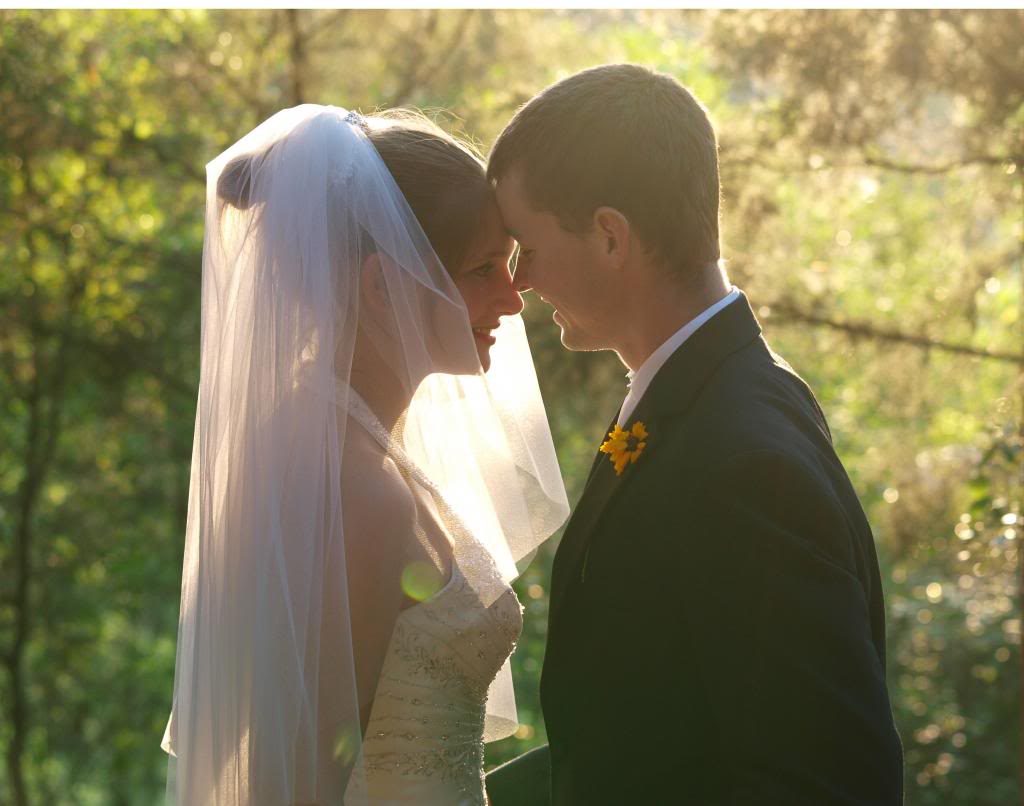 rustic wedding bride and groom