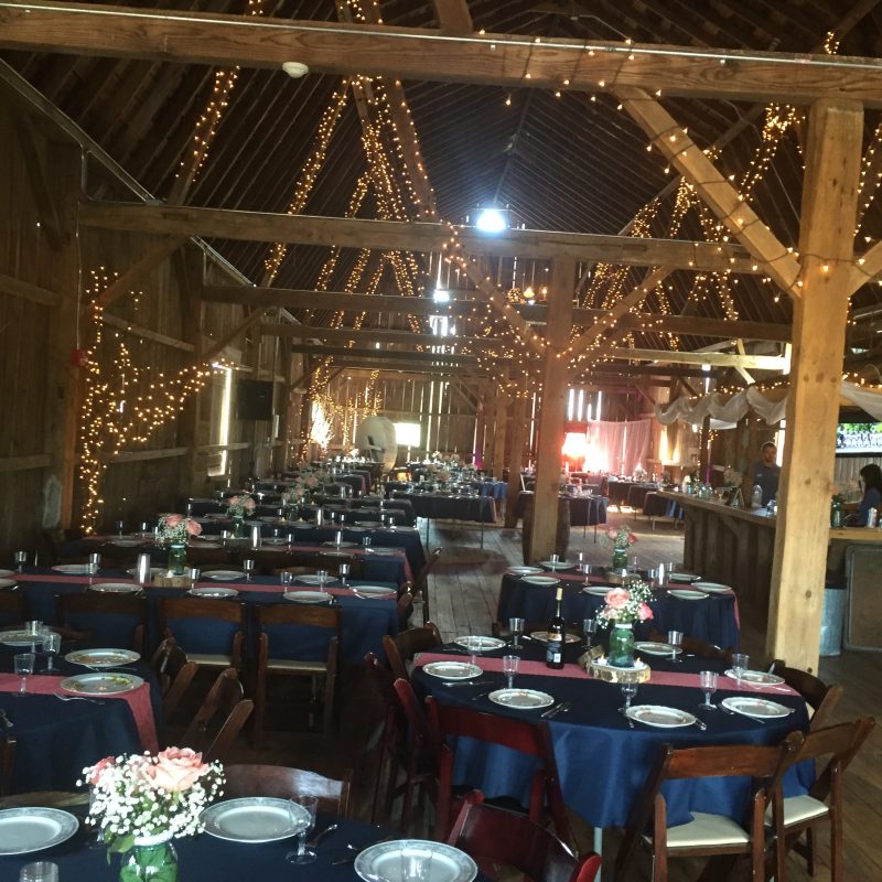 Wedding reception at Wisconsin barn wedding venue Villa Buonincontro