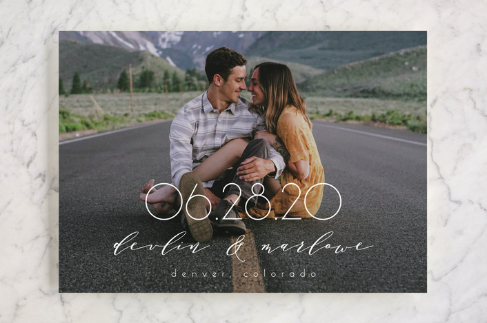 Rustic wedding save the dates