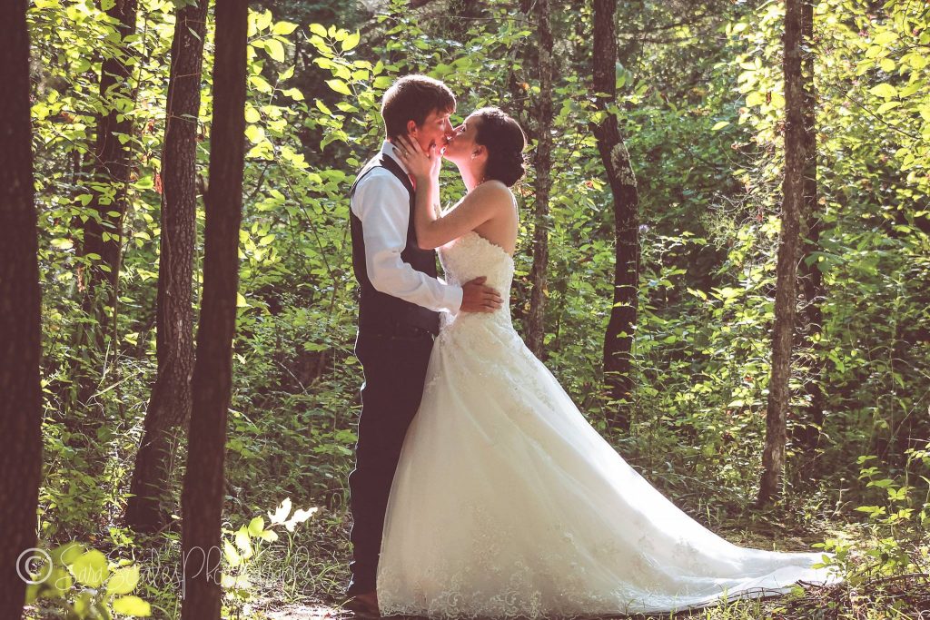 rustic wedding bride and groom