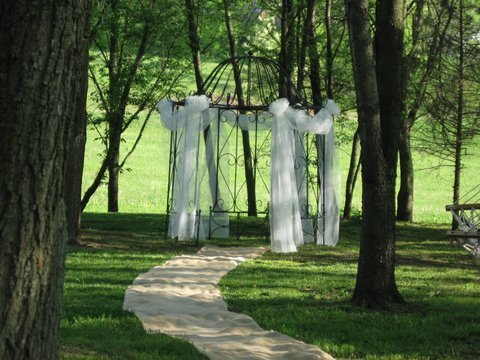 wedding ceremony at barn wedding venue in PA