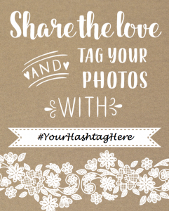 Free Instagram Wedding Sign Printable