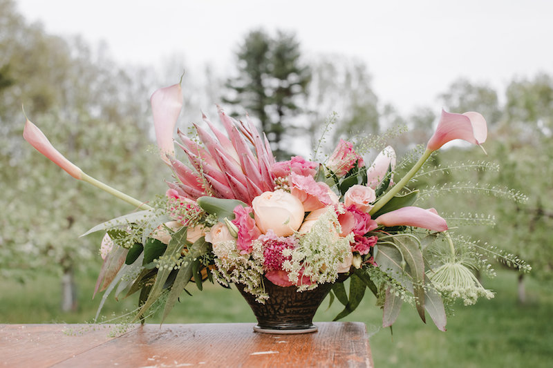 Pink Rustic Wedding Centerpiece