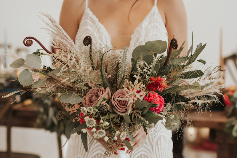 Rustic wedding bouquet. Bride's wedding bouquet