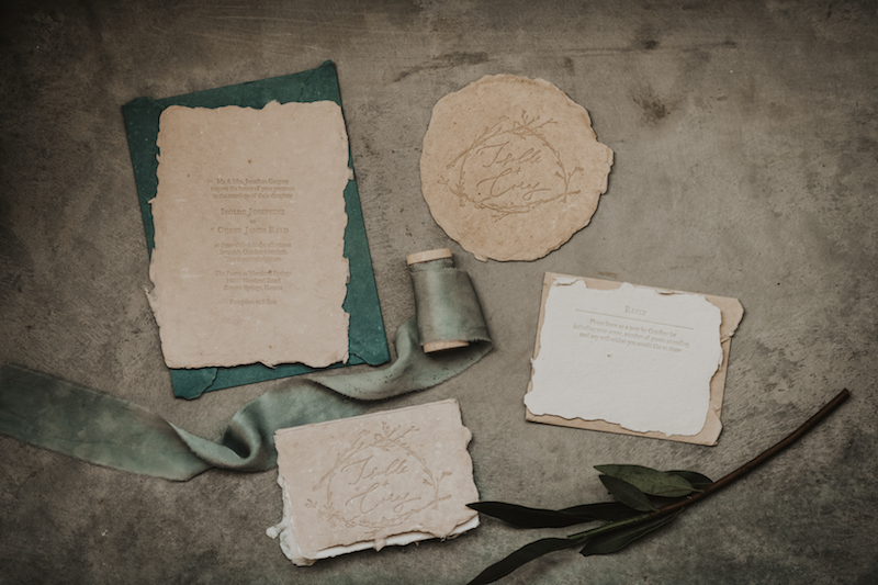 Rustic wedding invitations